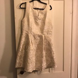 Ivory and gold dress